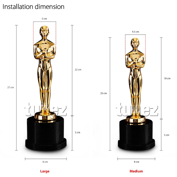 Replica Academy Award Oscar Statuette Trophy Merit Movie Star Figurine