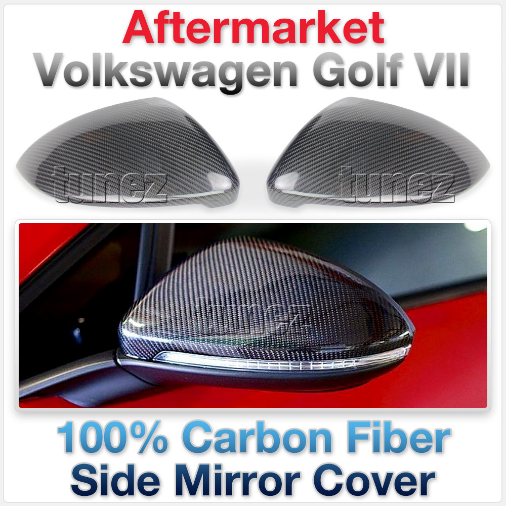 CFG701 Volkswagen Golf 7 VII MK7 MKVII 7th Generation Gen 2013 2014 2015 2016 2017 2018 2019 Pre-facelift Post-facelift Comfortline Trendline Highline GTI R BlueMotion Tech Match Aftermarket Original Real Carbon Fiber Black Finish Side Mirror Cover Car 100% Grade A Quality Australia UK European USA Autotunez tunez