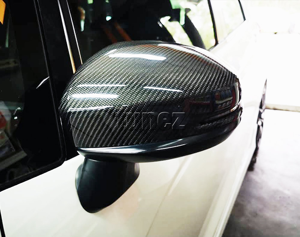 CFGK501 Honda Jazz Fit GK GK5 3rd Generation Gen 2014 2015 2016 2017 2018 2019 Comfortline VTi VTi-L VTi-S SE S EX Navi Aftermarket Original Real Carbon Fiber Black Finish Side Mirror Cover Car 100% Grade A Quality Australia UK European USA Autotunez tunez