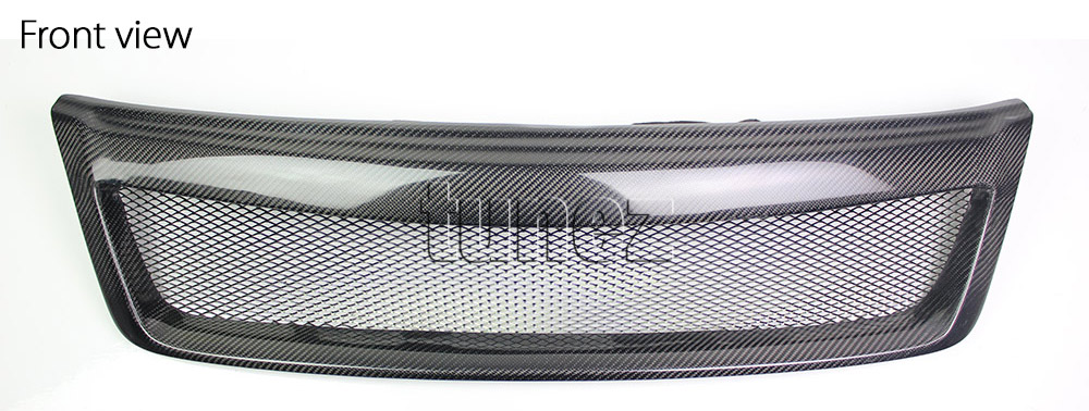 Subaru Forester SH 2008 2009 2010 2011 2012 Carbon Fiber Front Grille Grill 100% Original Real Carbon Black Mesh Glossy Sports STi