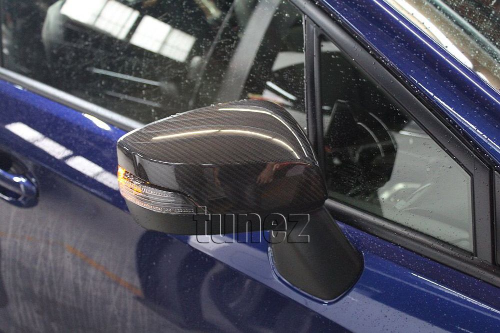 CFMWRX11 Subaru WRX VA 2014 2015 2016 2017 2018 2019 2020 2021 2022 STI Premium Spec.R Hyper Blue Aftermarket Original Real Carbon Fiber Black Finish Side Mirror Cover Guard Protector Car Trim 100% Grade A Quality Australia UK European USA Autotunez tunez
