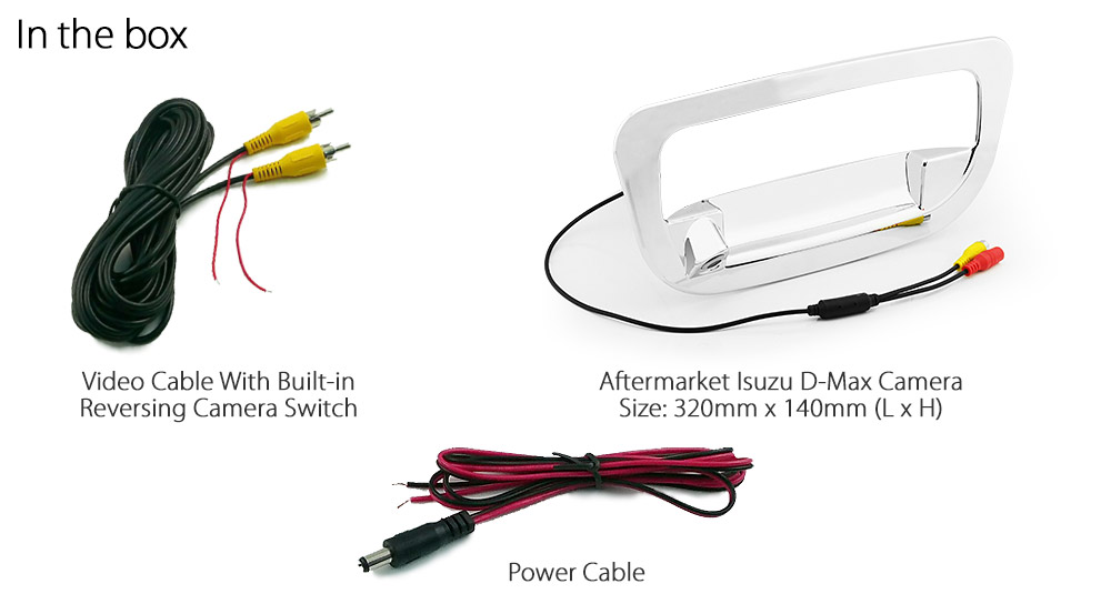 DC002 Isuzu D-Max Dedicated Car Rear Reversing Camera Backup View Back Australia Safety Tunez