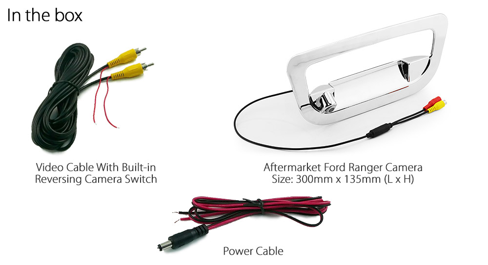 DC005 Ford Ranger 2011 2012 2013 2014 2015 2016 2017 T6 PX MK1 MK2 Dedicated Car Rear Reversing Camera Backup View Back With Australia Safety Tunez Trunk Boot