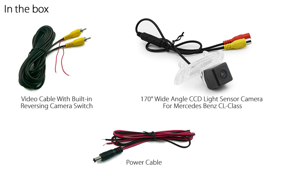 DC008 Mercedes Benz CL Class C215 W215 Dedicated Car Rear Reversing Camera Backup View Back With UK Europe USA United States of America Australia Safety Tunez