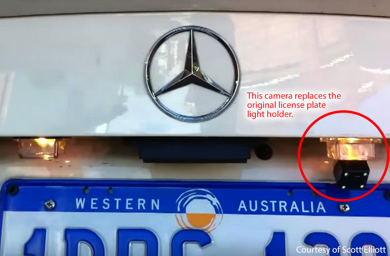 DC009 Mercedes Benz C-Class W204 2008 2009 2010 2011 2012 2013 2014 Dedicated Car Rear Reversing Camera Backup View Back With 4 LED Australia Safety Tunez