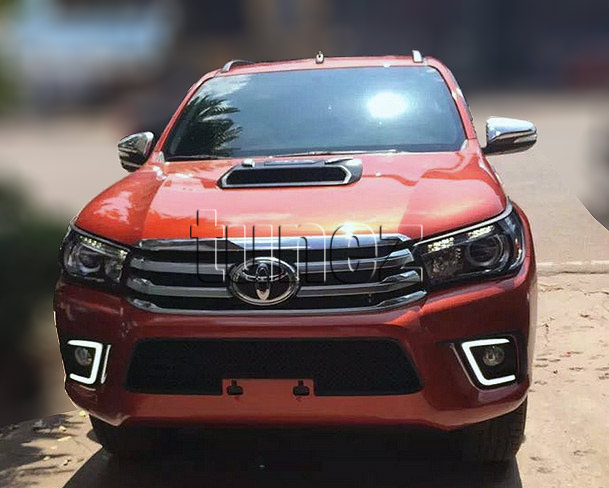 DRL02 Toyota Hilux 8th Generation Gen Series AN120 AN130 SR SR5 Workmate Hi-Rider Icon Active Invincible LED Fog Light UK United Kingdom USA Australia Europe Daytime Day Running Light DRL Day-Running-Light Lamp Front Lights With Turn Indicator Signal Light Amber White For Car Aftermarket Pair 2015 2016 2017 2018 
