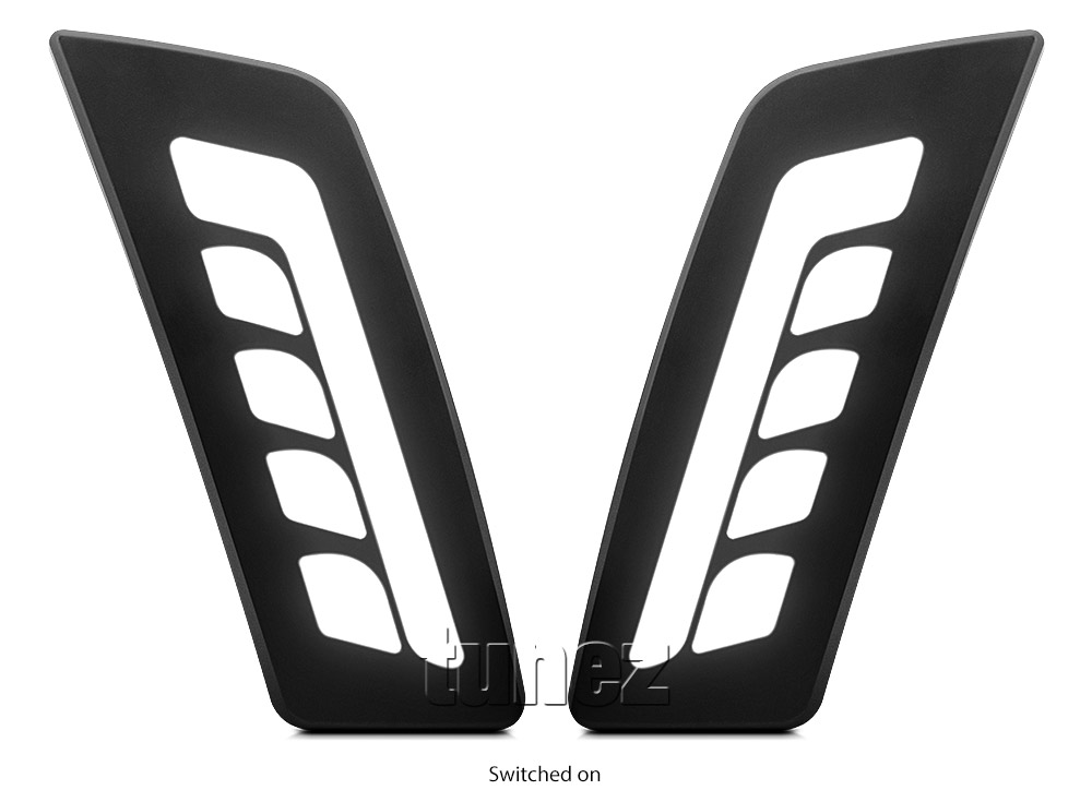 DRL07 Ford Ranger PX1 PX 1 MK1 Series MKI T6 Wildtrak XL XLS XLT LED Fog Light UK United Kingdom USA Australia Europe Daytime Day Running Light DRL Day-Running-Light Lamp Front Lights Light White For Car Aftermarket Pair 2011 2012 2013 2014 2015 Limited2 Limited
