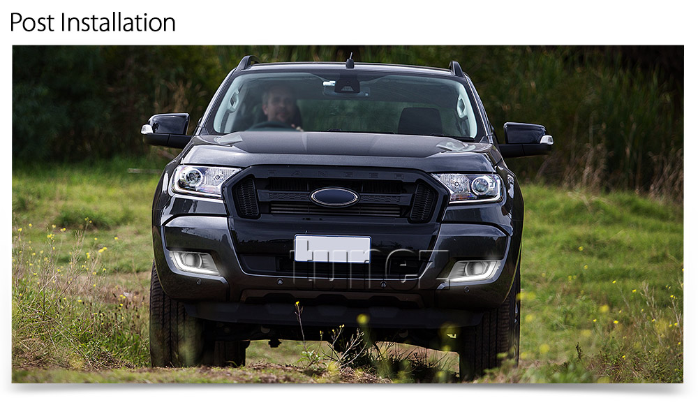DRL13 COB Chip On Board Ford Ranger PX2 PX 2 MK2 Series MKII T6 Wildtrak XL XLS XLT LED Fog Light UK United Kingdom USA Australia Europe Daytime Day Running Light DRL Day-Running-Light Lamp Front Lights With Turn Signal Light Amber White For Car Aftermarket Pair 2015 2016 2017 2018 Limited2 Limited 