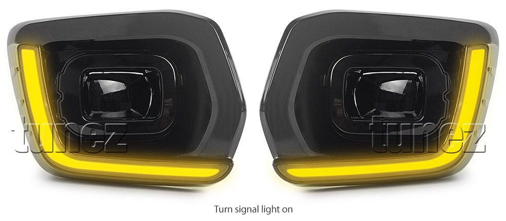 DRL22 Ford Ranger PX T6 MK3 MKIII Wildtrak 2019 2020 2021 OEM UK United Kingdom USA Australia Europe Daytime Day Running Light DRL Day-Running-Light Lamp Front Lights Light Sequential Turn Signal Indicators Set Kit For Car Aftermarket Pair Tunez