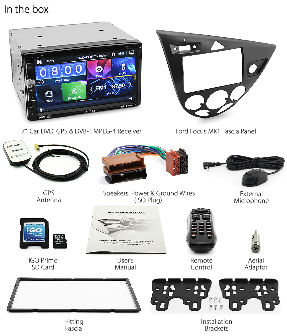 Ford Focus MK1 Car DVD GPS MP3 Player Digital TV Head Unit Radio Stereo
