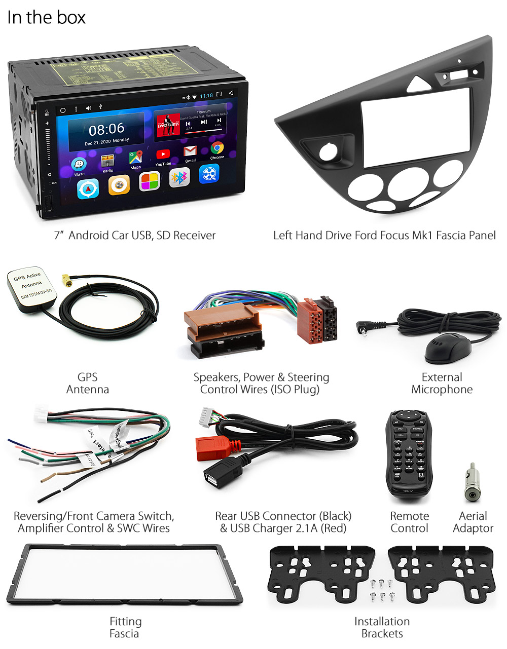 Android MP3 Spieler GPS Auto Ford Focus Mk1 1998-2004 Stereo Radio