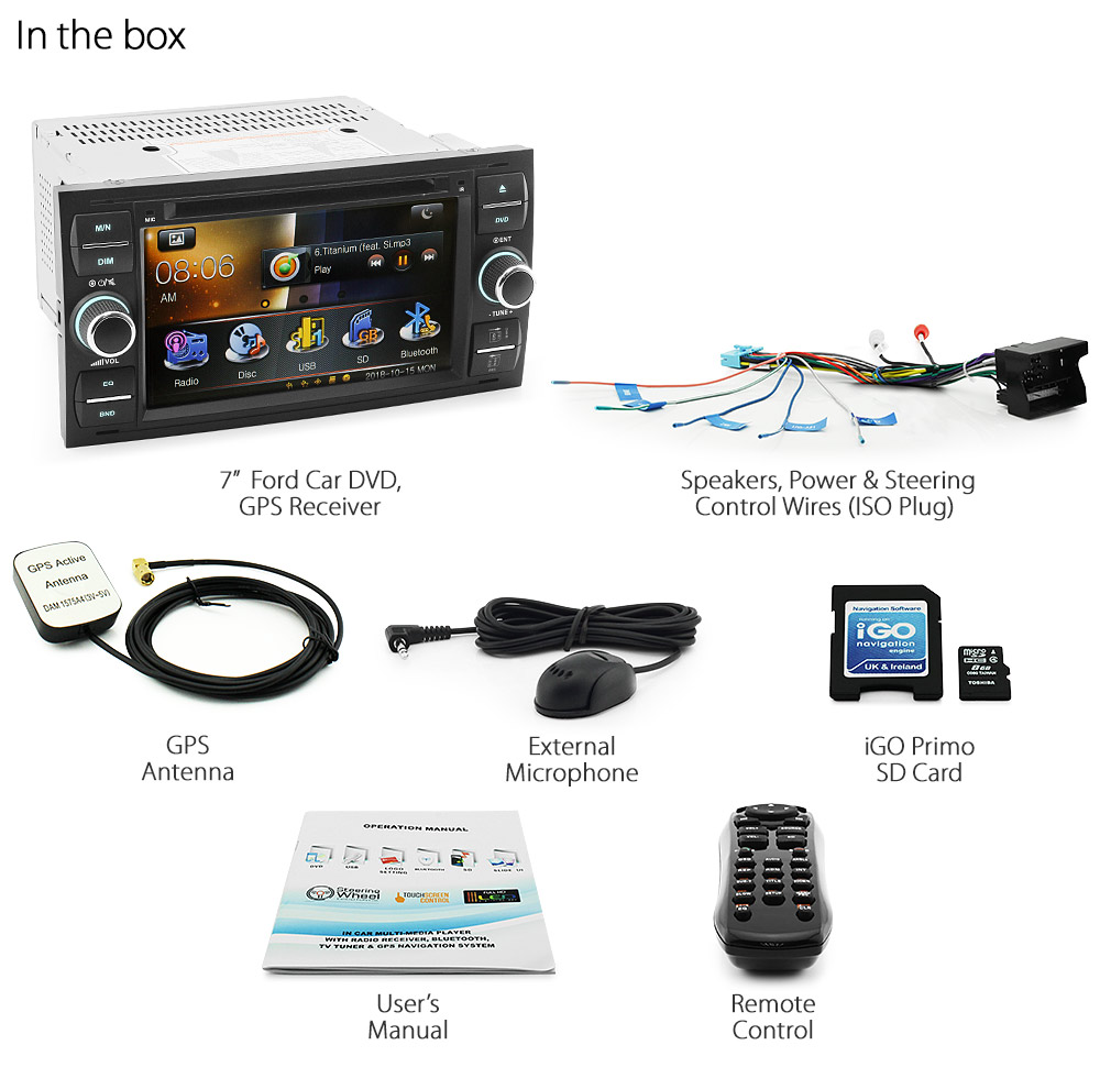 Ford Focus Transit C S-Max Fiesta Fusion Galaxy Car DVD GPS Radio