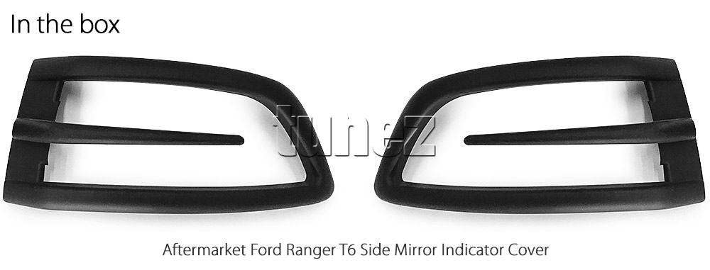 FRM06 Ford Ranger PX MK1 MK2 MKII MKI T6 Wildtrak XL XLS XLT Limited 2 Limited2 Side Mirror Vent Cover Indicator Signal Light Matte Matt Black FX4 M-Sport Look For Car Aftermarket Pair 2011 2012 2013 2014 2015 2016 2017 2018 2019