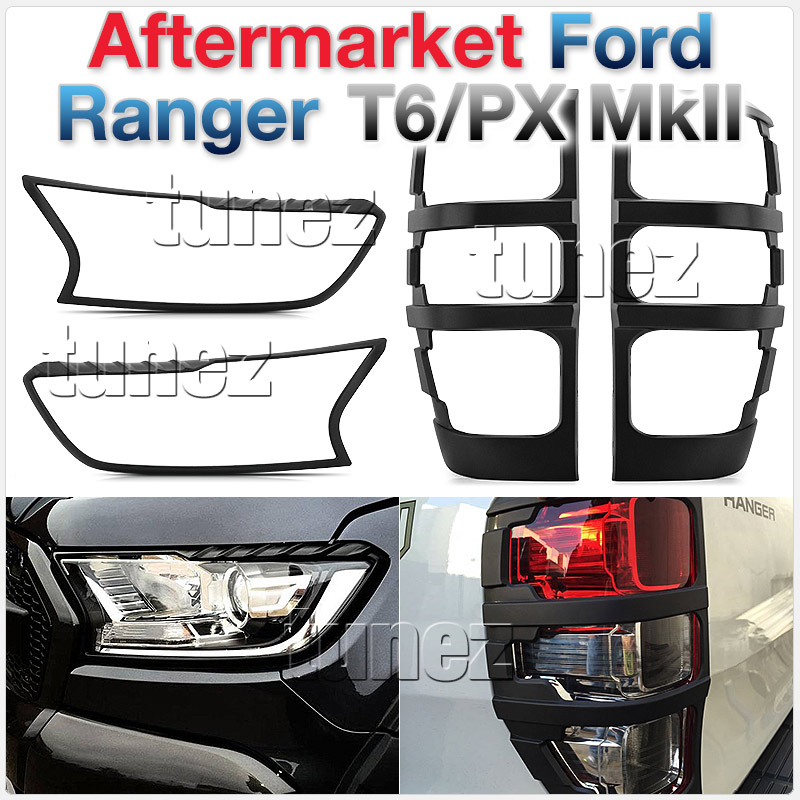 FRM07 Ford Ranger PX MK2 MKII MK3 MKIII T6 Raptor Wildtrak XL XLS XLT Limited 2 Limited2 LED Smoked LED Tail Rear Lamp Lights For Car Smoke AT Taillights Rear Lamp Light Aftermarket Pair 2016 2017 2018 2019 2020 2021