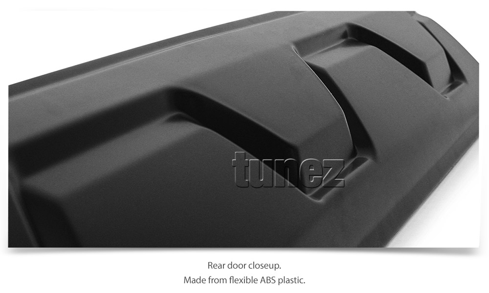 FRM10 Ford Ranger PX T6 MK1 MK2 PX1 PX2 XL XLT XLS Wildtrak Limited2 Limited 2 Set 4 piece Door Panel Bumper Cladding Guard Protector Rhino ABS Trim Generation Gen 2011 2012 2013 2014 2015 2016 2017 2018 2019 Matt Matte Material Black OEM Fitting Aftermarket