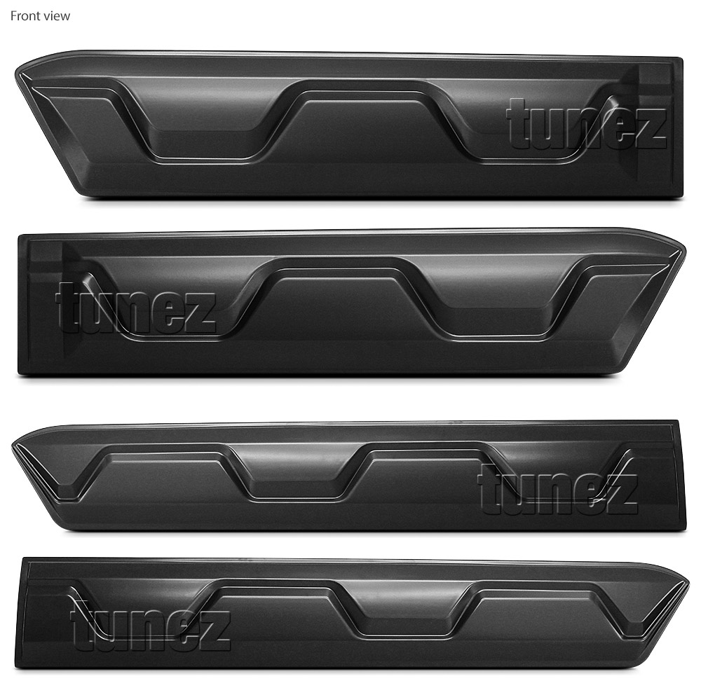 FRM10 Ford Ranger PX T6 MK1 MK2 PX1 PX2 XL XLT XLS Wildtrak Limited2 Limited 2 Set 4 piece Door Panel Bumper Cladding Guard Protector Rhino ABS Trim Generation Gen 2011 2012 2013 2014 2015 2016 2017 2018 2019 Matt Matte Material Black OEM Fitting Aftermarket