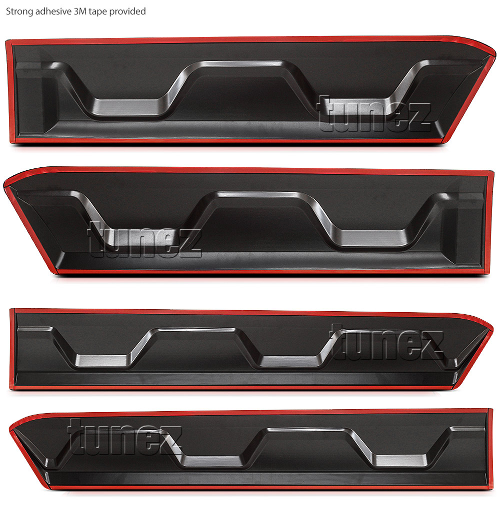 FRM10 Ford Ranger PX T6 MK1 MK2 PX1 PX2 XL XLT XLS Wildtrak Limited2 Limited 2 Set 4 piece Door Panel Bumper Cladding Guard Protector Rhino ABS Trim Generation Gen 2011 2012 2013 2014 2015 2016 2017 2018 2019 Matt Matte Material Black OEM Fitting Aftermarket