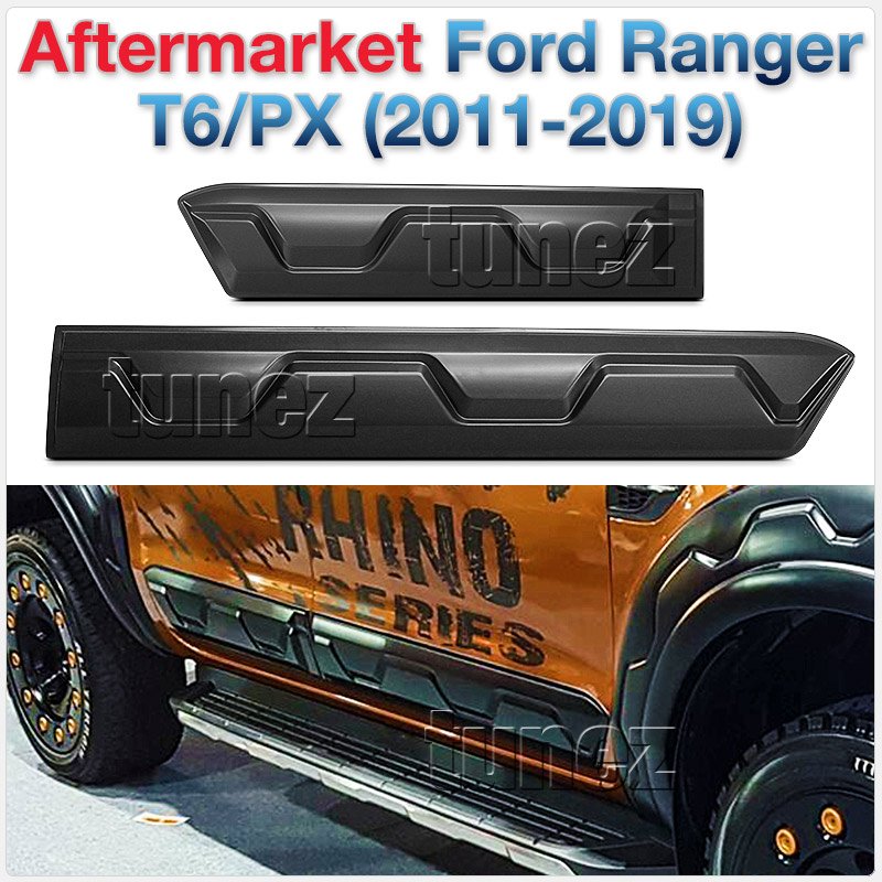 FRM10 Ford Ranger PX T6 MK1 MK2 PX1 PX2 XL XLT XLS Wildtrak Limited2 Limited 2 Set 4 piece Door Panel Bumper Cladding Guard Protector Rhino ABS Trim Generation Gen 2011 2012 2013 2014 2015 2016 2017 2018 2019 Matt Matte Material Black OEM Fitting Aftermarket