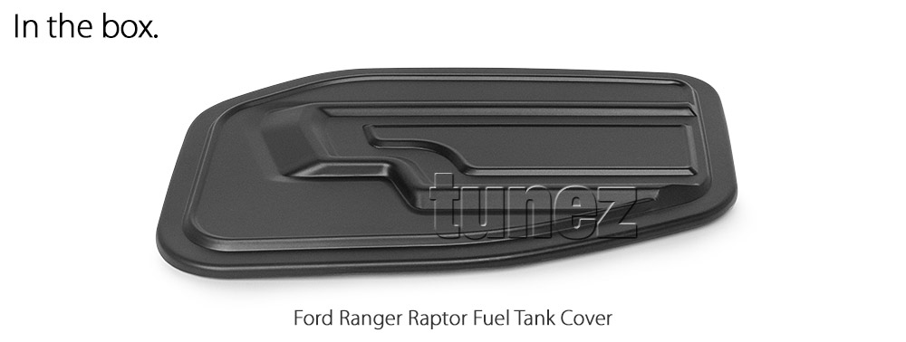 FRM20 Ford Ranger T6 PX Raptor Ute 2.0 TDCi Bi-Turbo Bi Turbo Matte Matt Black Petrol Oil Gas Fuel Tank Door Cover ABS Plastic Frame Mask 3M For Car Truck Aftermarket Year 2018 2019 2020 2021 Australia UK European USA tunez