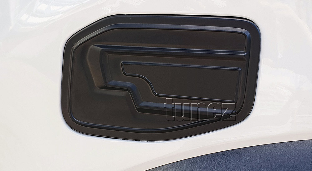 FRM20 Ford Ranger T6 PX Raptor Ute 2.0 TDCi Bi-Turbo Bi Turbo Matte Matt Black Petrol Oil Gas Fuel Tank Door Cover ABS Plastic Frame Mask 3M For Car Truck Aftermarket Year 2018 2019 2020 2021 Australia UK European USA tunez