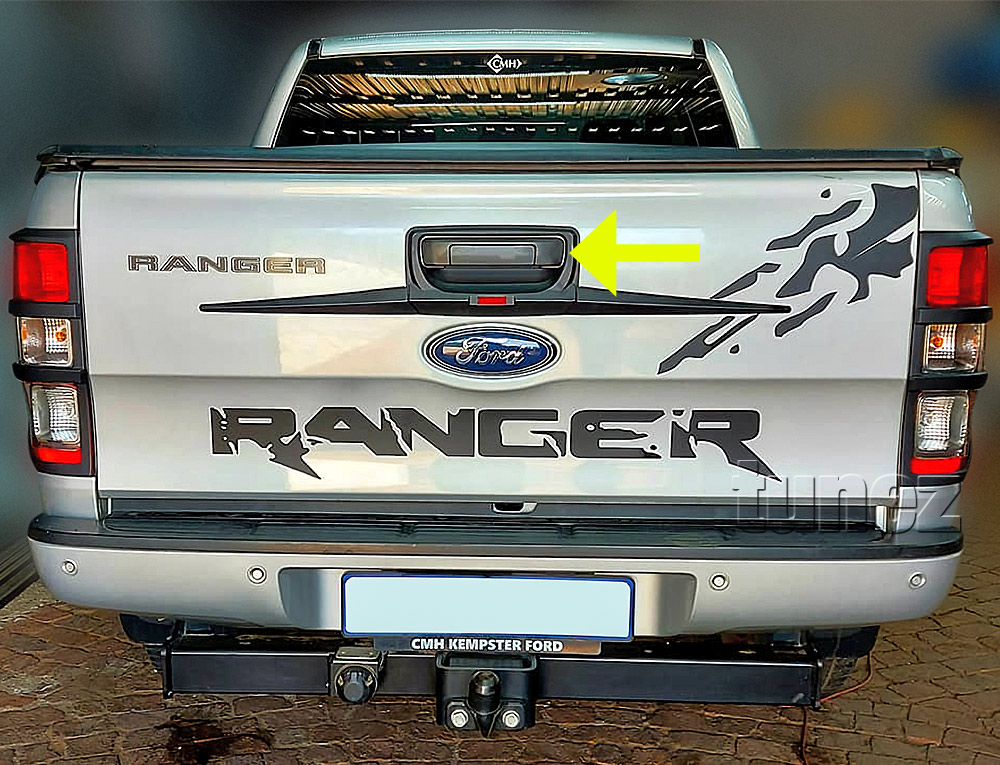 FRM23 Ford Ranger PX T6 MK1 MK2 MK3 MKII MKI MKIII XL XLS XLT Limited2 Limited 2 Tailgate Trunk Handle Cover Guard For Car Matte Matt Black Night Dark Sky Series Edition Protector Cover Passenger Front Rear Side For Car Aftermarket Set Pair 2011 2012 2013 2014 2015 2016 2017 2018 2019 2020 2021 Autotunez Tunez UK United Kingdom USA Australia Europe