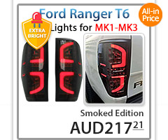 FRR01 Rear Light Tail Lamp Ford Ranger PX LED Smoke LED