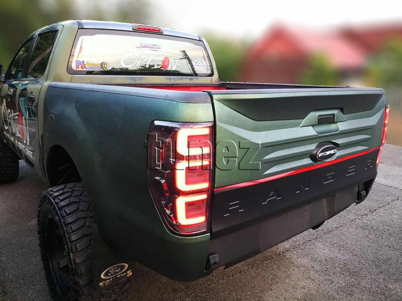 FRR03 Ford Ranger PX T6 MK1 MK2 MKII MKI Wildtrak XL XLS XLT Limited2 Limited 2 Smoked Smoke 3 Three LED Tail Rear Lamp Lights For Car Autotunez Tunez Taillights Rear Lamp Light Aftermarket Pair Raptor 2011 2012 2013 2014 2015 2016 2017 2018 2019