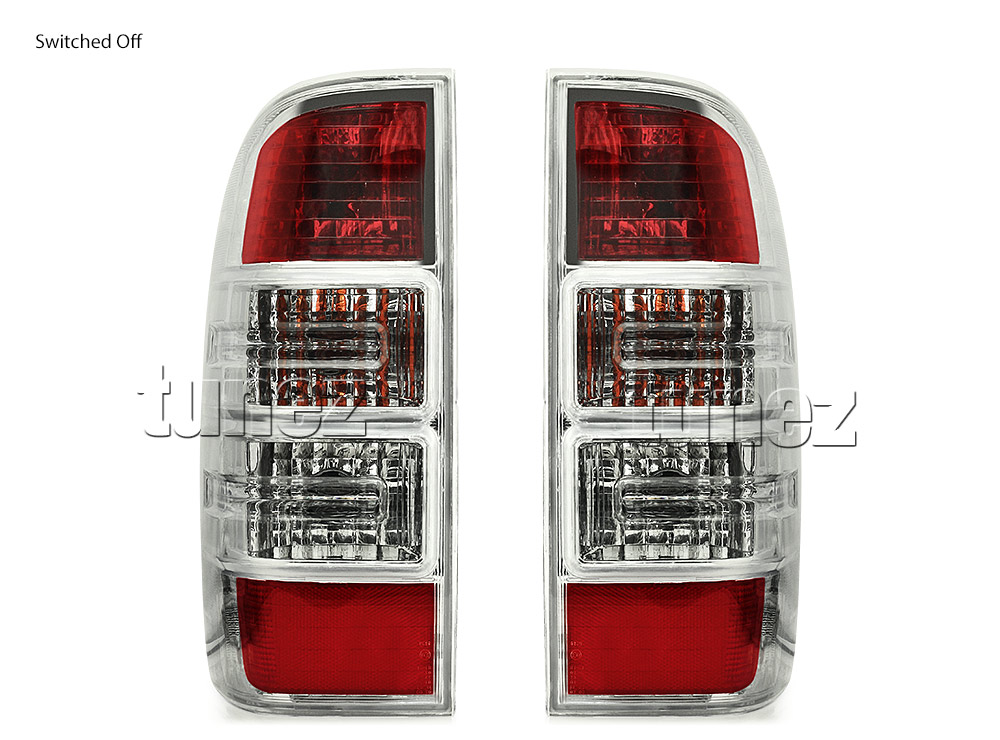 FRR05 Ford Ranger PJ PK T5 MK1 MK2 MKII MKI Wildtrak Thunder TDCi XL XLT Limited2 Limited 2 OEM 3 Three Bulb Included Tail Rear Lamp Lights For Car Autotunez Tunez Taillights Rear Lamp Light Aftermarket Pair Set 2006 2007 2008 2009 2010 2011 Facelift