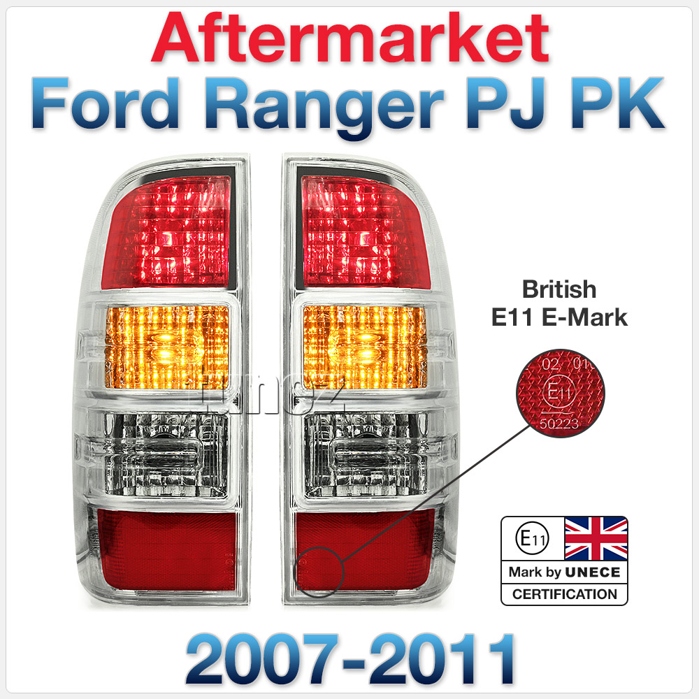 FRR05 Ford Ranger PJ PK T5 MK1 MK2 MKII MKI Wildtrak Thunder TDCi XL XLT Limited2 Limited 2 OEM 3 Three Bulb Included Tail Rear Lamp Lights For Car Autotunez Tunez Taillights Rear Lamp Light Aftermarket Pair Set 2006 2007 2008 2009 2010 2011 Facelift