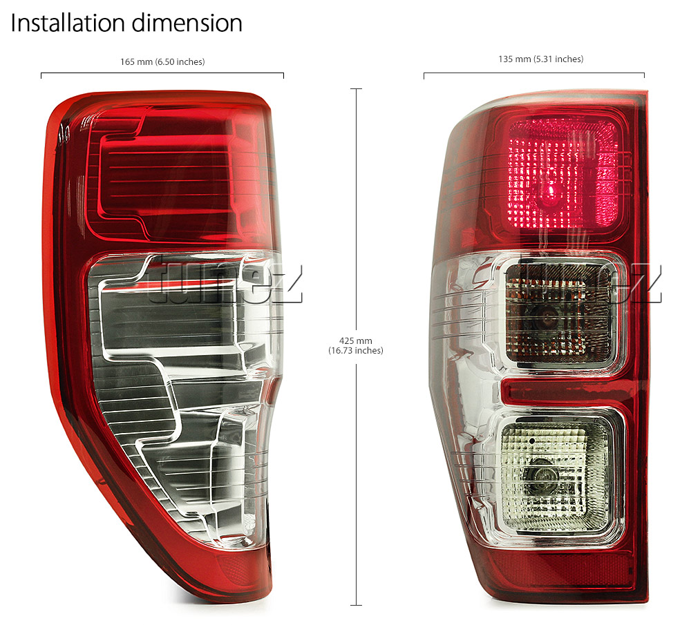 FRR06L Left Side Only OEM Standard Original Ford Ranger PX MK1 MK2 MKII MKI T6 2012 2013 2014 2015 2016 2017 2018 2019 Wildtrak XL XLS XLT Tail Rear Lamp Lights For Car Taillights Rear Lamp Light Aftermarke