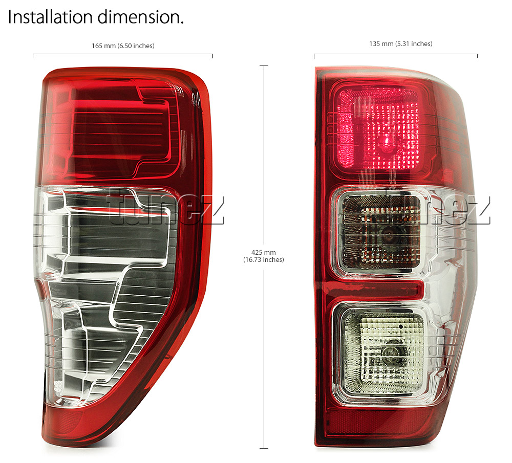 FRR06R Right Side Only OEM Standard Original Ford Ranger PX MK1 MK2 MKII MKI T6 2012 2013 2014 2015 2016 2017 2018 2019 Wildtrak XL XLS XLT Tail Rear Lamp Lights For Car Taillights Rear Lamp Light Aftermarke