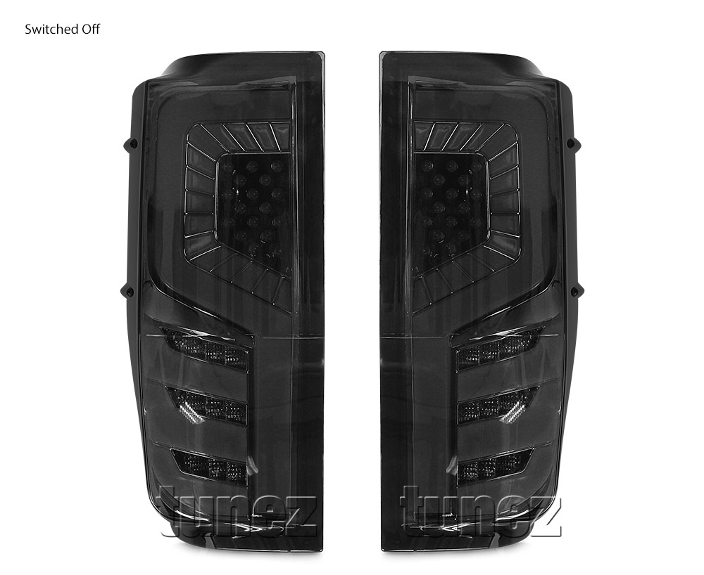 FRR21 Ford Ranger PX T6 Raptor Smoked Smoke F-150 F150 Falcon Wing Black Edition Styled Three LED Tail Rear Lamp Lights For Car Autotunez Tunez Taillights Rear Light OEM Aftermarket Pair Set 2018 2019 2020 2021 OEM Manufacturer Premier Series 1-Year 12-month Warranty Style Look 2.0 Bi Turbo CDI Bi-Turbo