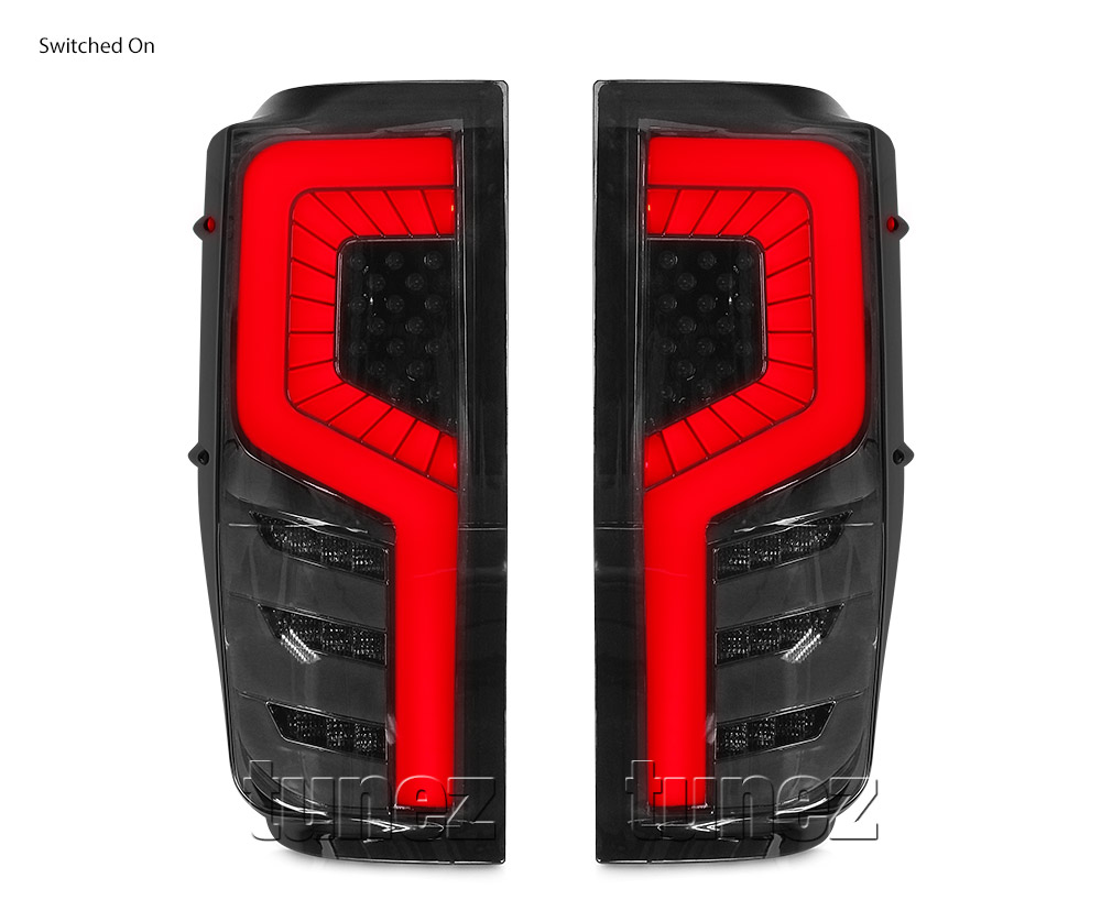 FRR21 Ford Ranger PX T6 Raptor Smoked Smoke F-150 F150 Falcon Wing Black Edition Styled Three LED Tail Rear Lamp Lights For Car Autotunez Tunez Taillights Rear Light OEM Aftermarket Pair Set 2018 2019 2020 2021 OEM Manufacturer Premier Series 1-Year 12-month Warranty Style Look 2.0 Bi Turbo CDI Bi-Turbo