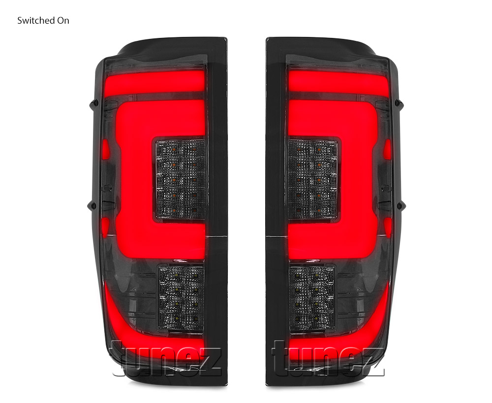 FRR20 Ford Ranger PX T6 Raptor Smoked Smoke F-150 F150 Falcon Wing Black Edition Styled Three LED Tail Rear Lamp Lights For Car Autotunez Tunez Taillights Rear Light OEM Aftermarket Pair Set 2018 2019 2020 2021 OEM Manufacturer Premier Series 1-Year 12-month Warranty Style Look 2.0 Bi Turbo CDI Bi-Turbo