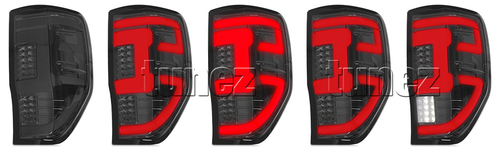 FRR25 Ford Ranger PX T6 Raptor Smoked Smoke F-150 F150 Falcon Wing Black Edition Styled Three LED Tail Rear Lamp Lights For Car Autotunez Tunez Taillights Rear Light OEM Aftermarket Pair Set 2018 2019 2020 2021 OEM Manufacturer Premier Series 1-Year 12-month Warranty Style Look 2.0 Bi Turbo CDI Bi-Turbo