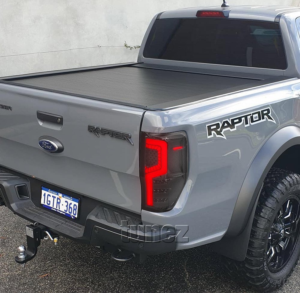 FRR21 Ford Ranger PX T6 Raptor Smoked Smoke F-150 F150 Falcon Wing Black Edition Styled Three LED Tail Rear Lamp Lights For Car Autotunez Tunez Taillights Rear Light OEM Aftermarket Pair Set 2018 2019 2020 2021 OEM Manufacturer Premier Series 1-Year 12-month Warranty Style Look 2.0 Bi Turbo CDI Bi-Turbo