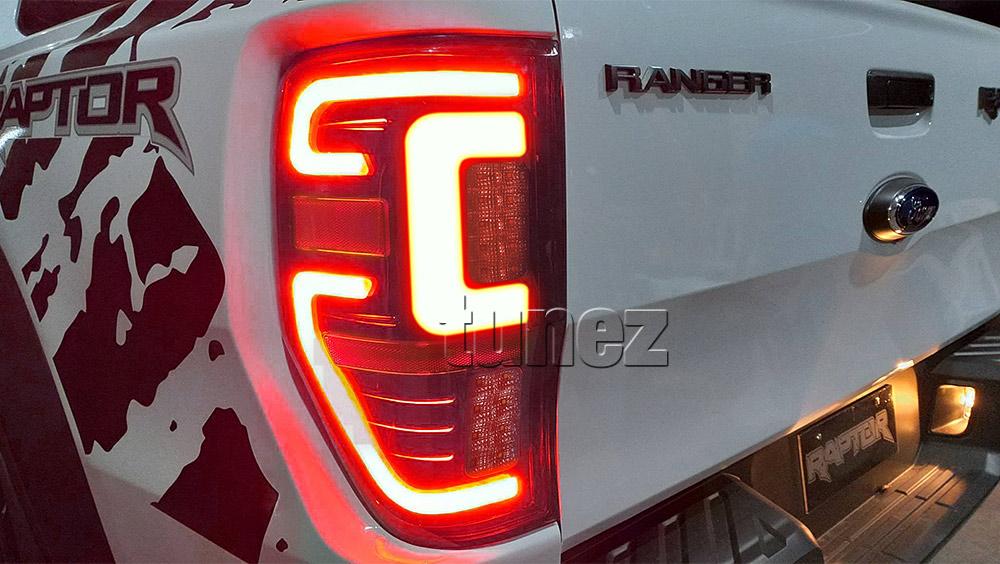 FRR25 Ford Ranger PX T6 MK1 MK2 MK3 MKI MKII MKIII Raptor FX4 Wildtrak XL XLS XLT Limited2 Limited 2 Smoked Smoke F-150 F150 Styled Three LED Tail Rear Lamp Lights For Car Autotunez Tunez Taillights Rear Light OEM Aftermarket Pair Set Raptor 2011 2012 2013 2014 2015 2016 2017 2018 2019 2020 2021 Turn Signal Indicators OEM Manufacturer Premier Series 1-Year 12-month Warranty Style Look