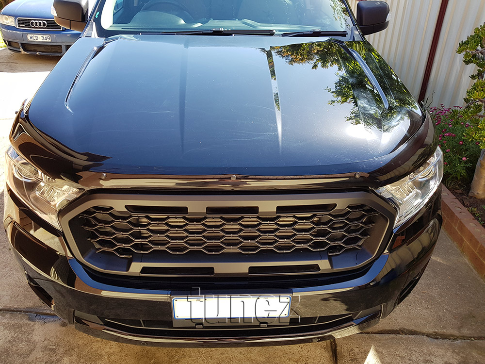 GFR06 Aftermarket Ford Ranger T6 PX MK3 MKIII Series Badge Sport XL XLT XLS Limited 2018 2019 2020 Grill Grille Sports Storm Edition With Matte Matt Black Red Silver Bracket Fang ABS OEM Fitting UK United Kingdom USA Australia Europe For Car Truck Ute