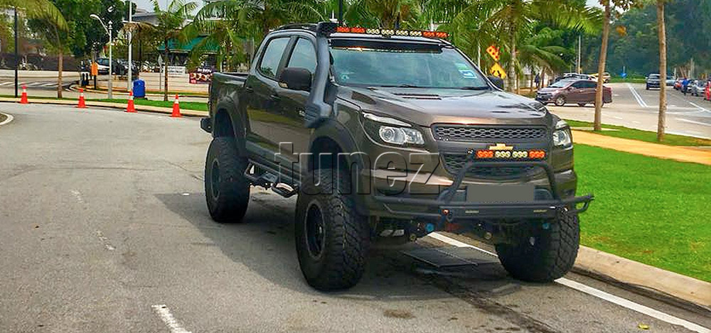 HCM02 Holden Colorado 2nd Gen Generation RG LS LT LTZ LX Z71 2012 2013 2014 2015 2016 SportsCat Pre-Facelift Series Badge Lamp Cover Eyelid ABS Plastic Matte Matt Black Front Back Rear Tail Light Tail Lamp Head Light Headlight UK United Kingdom USA Australia Europe Set Kit For Car Aftermarket Pair