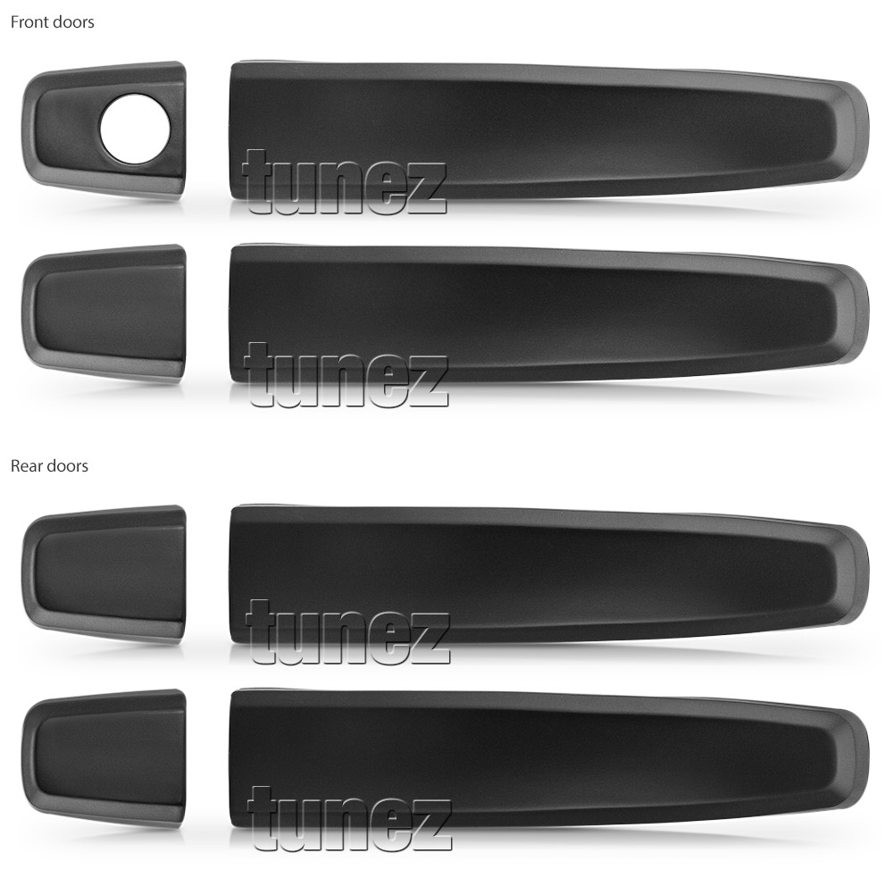 HCM06 Holden SUV Chevrolet Colorado Cover Guard Protector ABS Trim Generation Gen RG LT LTZ LS LSX Z71 Matt Matte Material Black OEM Fitting Aftermarket Door Handle Cup Guard Protector Cover Passenger Front Rear Side For Car Aftermarket Set Pair 2012 2013 2014 2015 2016 2017 2018 2019 2020