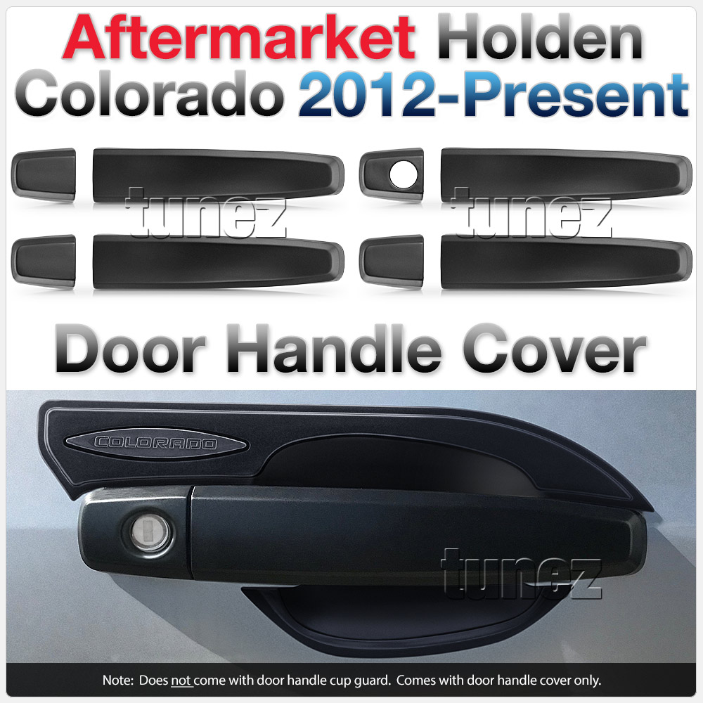 Matt Black Remote Key Door Handle Cover Guard For Holden Colorado RG 2013 2014