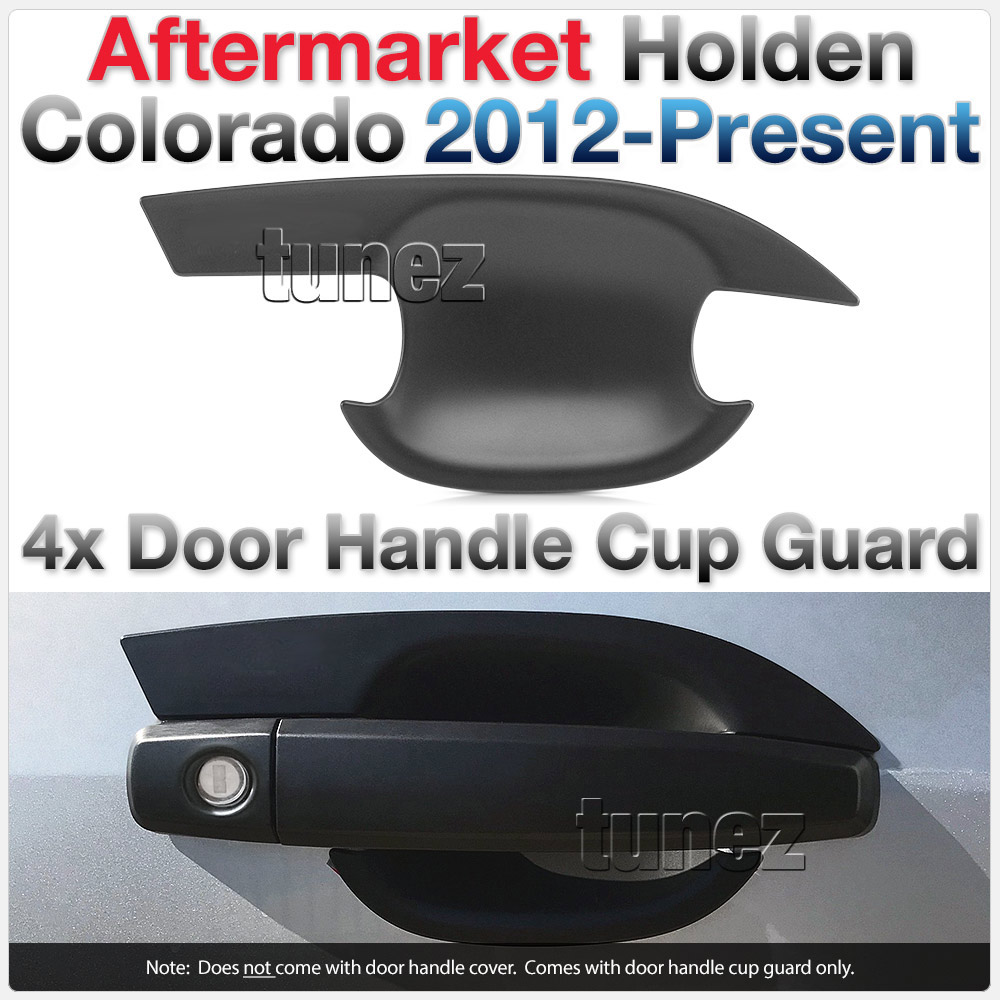 HCM05 Holden SUV Chevrolet Colorado Side Mirror Cover Guard Protector ABS Trim Generation Gen RG LT LTZ LS LSX Z71 Matt Matte Material Black OEM Fitting Aftermarket Door Handle Cup Guard Protector Cover Passenger Front Rear Side For Car Aftermarket Set Pair 2012 2013 2014 2015 2016 2017 2018 2019 2020