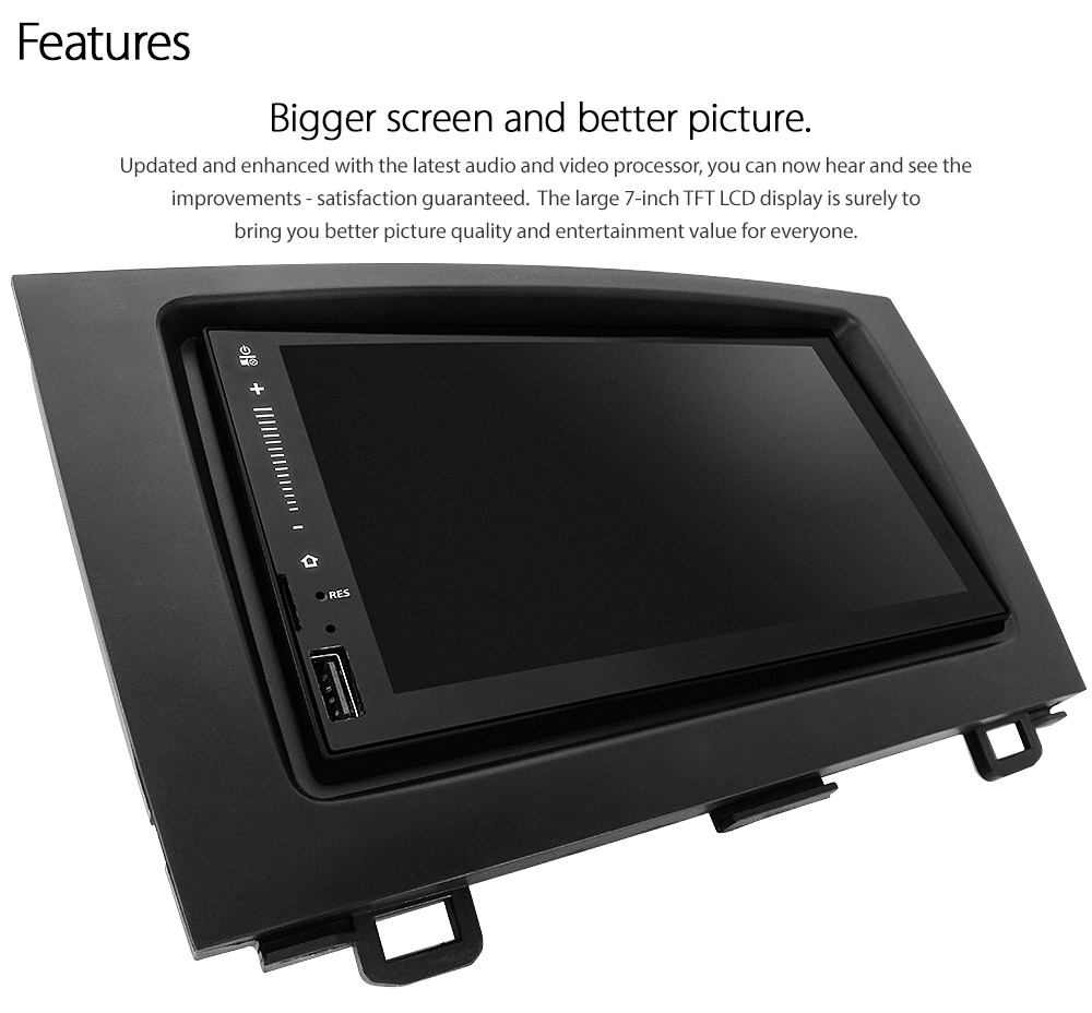 HCRV23AND GPS Aftermarket Honda CR-V CRV Year 2007 2008 2009 2010 2011 RE1 RE2 RE3 RE4 RE5 RE7 chassis 3rd generation gen Universal Double DIN Latest Australia UK European USA Original Android 7.1 Nougat car USB Charger 2.1A SD player radio stereo head unit details Aftermarket External and Internal Microphone Bluetooth Europe Sat Nav Navi Plug and Play ISO Plug Wiring Harness Matching Fascia Kit Facia Free Reversing Camera Album Art ID3 Tag RMVB MP3 MP4 AVI MKV Full High Definition FHD AirPlay Air Play MirrorLink Mirror Link 1080p DAB+ Digital Radio DAB + Connects2 CTSHO001.2
