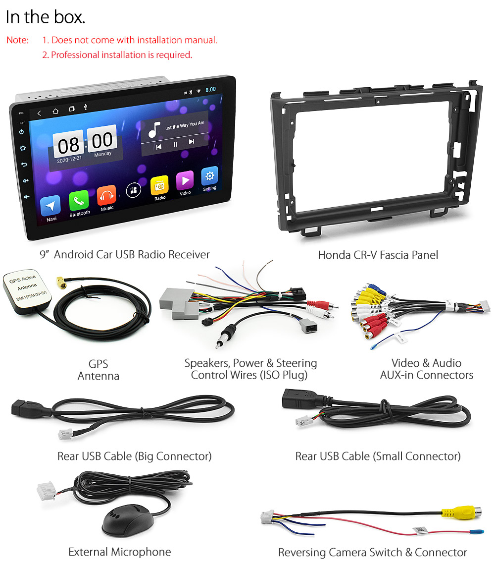 9" Android Car MP3 Player For Honda CR-V CRV 2007-2011 RE Radio Stereo