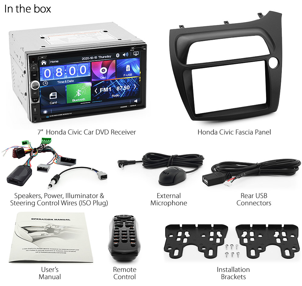 Car DVD Player USB MP3 For Honda Civic Hatchback FK FN Stereo Radio