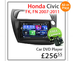HCVC12DVD 7-inch Aftermarket Honda Civic Hatchback Hatch 3-Door 5-Door 8th Generation Europe European FK FN Year 2007 2008 2009 2010 2011 Direct Loading design car DVD USB SD player MP3 Album Art ID3 Tag RDS radio stereo head unit details Aftermarket External and Internal Microphone Bluetooth MP4 MKV RMVB AVI 1080p Full High Definition FHD Free Reversing Camera UK United Kingdom Fascia Kit Right Hand Drive ISO Plug Wiring Harness Steering Wheel Control Double DIN MID Multi-Information Display Patch Lead Connects2