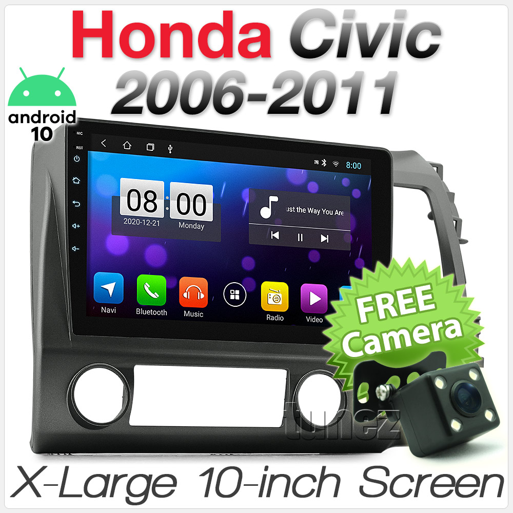 10" Android Car MP3 Player For Honda Civic FD 2006-2011 Radio Stereo MP4 Fascia