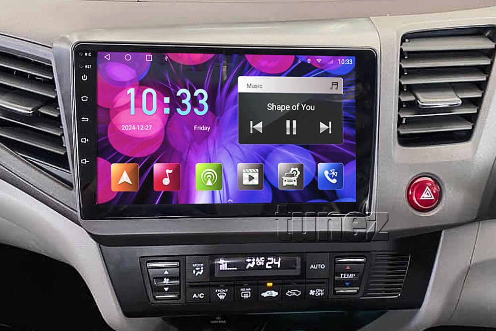 HCVC32AND GPS Honda Civic Sedan 4-Door 9th Gen Generation Europe European FB FB2 FB4 Year 2012 2013 2014 2015 2016 chassis large 9-inch 9' touchscreen Universal Double DIN Latest Australia UK European USA Original CarPlay Android Auto 10 Car USB player radio stereo 4G LTE WiFi head unit details Aftermarket External and Internal Microphone Bluetooth Europe Sat Nav Navi Plug and Play ISO Plug Wiring Harness Matching Fascia Kit Facia Free Reversing Camera Album Art ID3 Tag RMVB MP3 MP4 AVI MKV Full High Definition FHD 1080p DAB+ Digital Radio DAB + Connects2 CTSIZ001.2