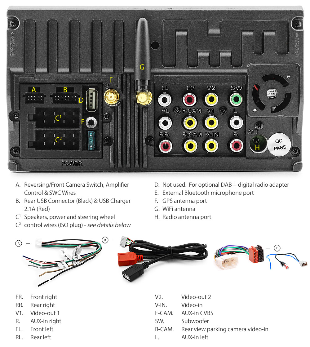 HJAZ17AND GPS Honda Jazz Fit 1st Generation Gen 2002 2003 2004 2005 2006 2007 7-inch Universal Double DIN Latest Australia UK European USA Original Android 7.1 Nougat car USB Charger 2.1A SD player radio stereo head unit details Aftermarket External and Internal Microphone Bluetooth Europe Sat Nav Navi Plug and Play ISO Plug Wiring Harness Matching Fascia Kit Facia Free Reversing Camera Album Art ID3 Tag RMVB MP3 MP4 AVI MKV Full High Definition FHD AirPlay Air Play MirrorLink Mirror Link 1080p DAB+ Digital Radio DAB +
