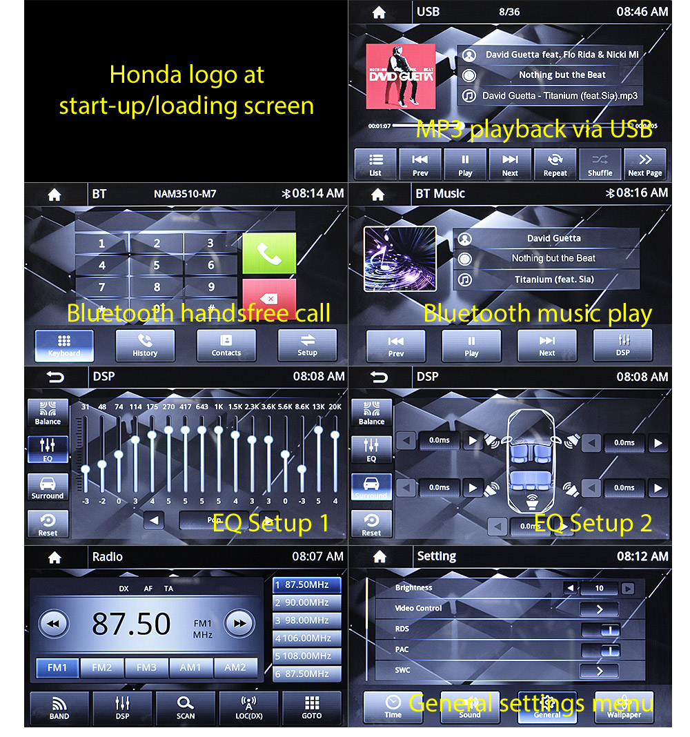 HJAZ23CP Aftermarket Honda Jazz 1sst Generation GD Chassis Nakamichi NAM3510-M7 Licensed Apple CarPlay Android Auto 2002 2003 2004 2005 2006 2007 7-inch Universal Double DIN Latest Australia UK European USA Original Car USB Charger 1.0A SD player radio stereo head unit details External and Internal Microphone Bluetooth Europe Sat Nav Navi Plug and Play ISO Plug Wiring Harness Fascia Kit Facia Free Reversing Camera Album Art ID3 Tag RMVB MP3 MP4 AVI MKV Full High Definition FHD 1080p DAB+ Digital Radio